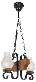 Brilagi - Lampadario a sospensione con catena QUEEN 2xE14/40W/230V faggio/noce