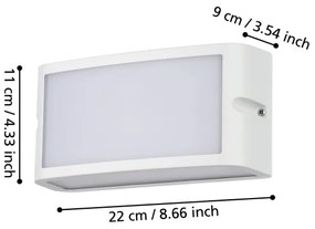 Eglo 900807 - Applique a LED da esterno CAMARDA LED/10,5W/230V bianco IP54