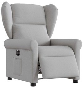 Poltrona Elettrica Reclinabile Grigio Nuvola İn Tessuto /