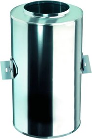 Raccordo per canna fumaria stufa a legna in inox cromato silver ø 300 mm