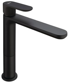 Rubinetto per lavabo a canna media PLANO nero verniciato opaco HUBER H 22.1 cm