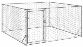 Cuccia Per Cani Da Esterno Con Porta 2x2x1 M Acciaio Zincato /