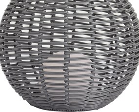 Lampada da tavolo da esterno grigio scuro 30 cm con LED ricaricabile con USB-C IP44 - Oli