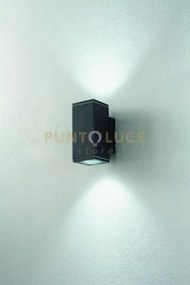 Applique per esterni nevada 2 luci attacco gu10 nero h.22,5cm