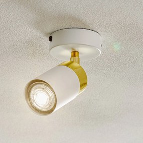 Eko-Light Faretto da soffitto Joker, bianco/oro, 1 luce