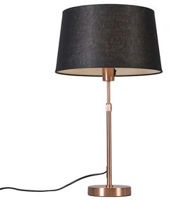 Lampada da tavolo in rame con paralume nero 35 cm regolabile - Parte