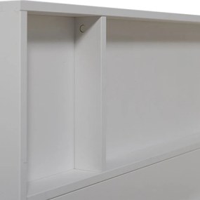 Letto singolo bianco in pino massiccio rete non inclusa 90x200 cm Carter – WOOOD