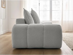 Divano grigio chiaro con rivestimento in ciniglia 278 cm Everest – Bobochic Paris