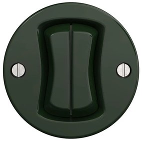 Kliklap - Interruttore vintage a doppia scala senza cornice no 6+6 verde