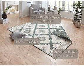 Tappeto da esterno verde e crema , 230 x 160 cm Malibu - NORTHRUGS
