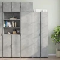 Mobile Sottile Grigio Cemento 50x42,5x225 cm in Truciolato 3281304