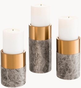 Set di 3 candelabri in marmo Sierra