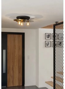 Eglo 44027 - Plafoniera LINTMILL 3xE27/40W/230V oro/nero