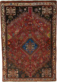 Shiraz Tappeto persiano 160x110 Rosso (Iran) Annodato A Mano