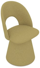 Sedia da pranzo color senape in imbottito Kalo – Makamii