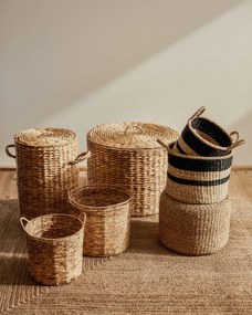 Kave Home - Poggiapiedi rotondo Someina in fibre naturali Ã˜ 40 cm