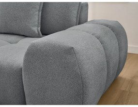 Divano angolare grigio scuro allungabile e con contenitore (penisola a sinistra/chaise lounge) con rivestimento in ciniglia Everest – Bobochic Paris