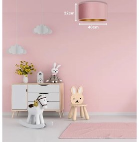 Duolla - Plafoniera ROLLER 1xE27/15W/230V diametro 40 cm rosa/oro