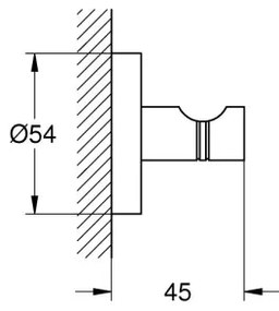 GROHE 41173000 - Gancio porta accappatoio START, cromo lucido