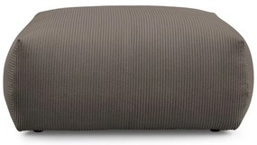 Poggiapiedi grigio/marrone con rivestimento in velluto a coste Voltaire – Bobochic Paris