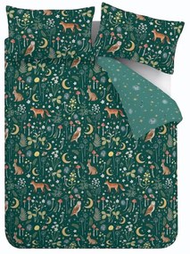 Biancheria da letto singola verde scuro 135x200 cm Enchanted Twilight - Catherine Lansfield