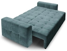 Divano letto in velluto blu Luca - Milo Casa