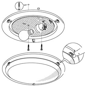 Plafoniera Contemporanea Planet 1 Acciaio Ottone 1 Luce E27