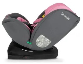 Lionelo - Seggiolino auto BASTIAAN i-Dimensioni 40-150 cm grigio/rosa