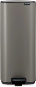 Cestino per la spazzatura grigio in acciaio con pedale 30 l Bo – Brabantia