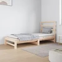 Dormeuse Estraibile 2x(90x190) cm Legno Massello di Pino cod mxl 54812