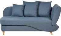 Chaise Longue in velluto blu lato destro con contenitore stile moderno soggiorno design contemporaneo