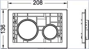 Tece teceloop 9240664 pulsantiera wc 2 pulsanti antibatterico bianco