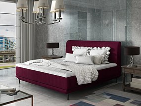 Letto matrimoniale boxspring Australia - 160 x 200 cm , Tessuto fucsia