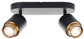 Brilliant - Faretto LED COVELO 2xGU10/5W/230V nero/oro