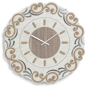 Orologio tondo parete D30 senza numeri in legno laminato TRS