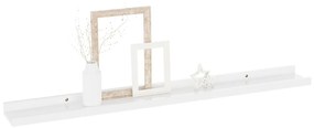 Mensole da parete 4 pz bianco lucido 80x9x3 cm