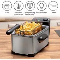 Friggitrice elettrica 3LT 2000W da Cucina Temperatura Regolabile e Spia Controllo