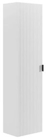 Colonna da bagno sospesa scanalata H140 cm Bianco opaco - ZEVINI