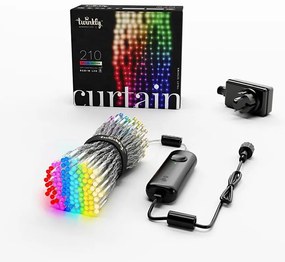 Twinkly TWW210SPP-TEU - LED RGB Tenda natalizia per esterni 210xLED 6,1m IP44 Wi-Fi