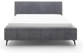 Letto matrimoniale imbottito color antracite con contenitore con rete inclusa 160x200 cm Lizzano – Meise Möbel
