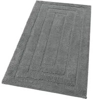 Tappeto Bagno 60x40 cm Puro Cotone Elegante Lussuoso Morbido Scendiletto Antiscivolo Grigio Scuro