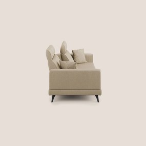 Slide Divano con schienali traslanti e poggiatesta in tessuto smacchiabile T05 beige