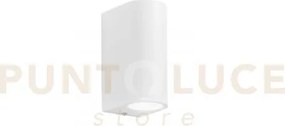 Applique biemissione one bianca 2 luci attacco gu10 ip54 6,7x9,3x13cm