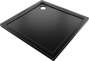 Mexen Flow piatto doccia quadrato slim 85 x 85 cm, nero opaco - 46S708585