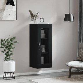 Mobile A Parete Nero 34,5x34x90 Cm /