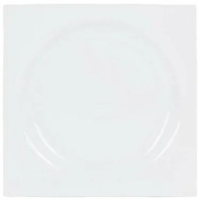 Piatto da pranzo Inde Zen Porcellana Bianco 27 x 27 x 3 cm