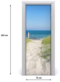 Adesivo per porta interna Dune costieri 75x205 cm