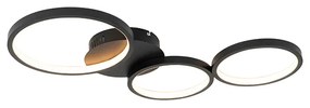 Plafoniera di design nera con LED dimmerabile a 3 livelli 3 luci - Pande