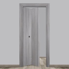 Porta pieghevole a libro simmetrica Gray Elm grigio L 70 x H 210 cm sinistra