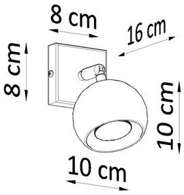Sollux SL.0437 - Faretto da parete OCULARE 1xGU10/10W/230V